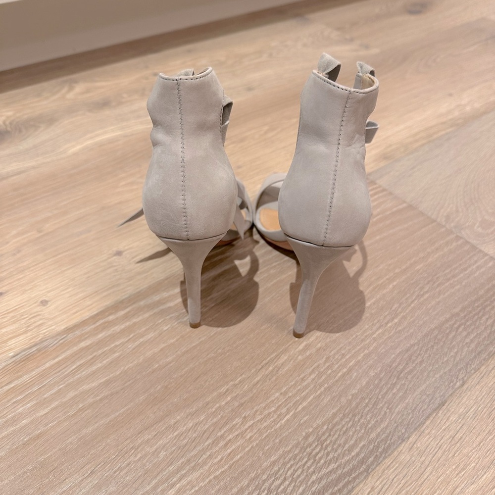 Schutz Rene heel ciment Elegant Gray High Heel Sandals - Picture 5 of 11